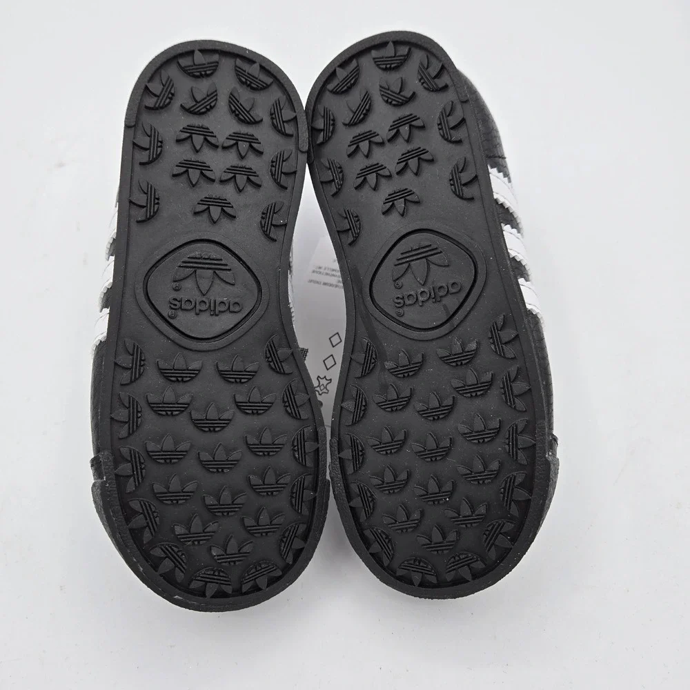 Adidas Samoa I Toddler‎ Shoes Black White Stripes Classic Sneakers 7K
